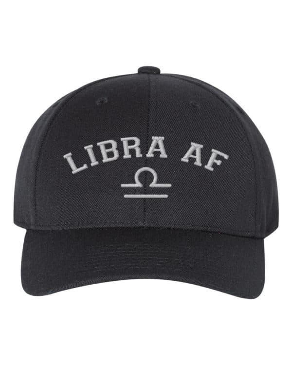 Libra AF Astrology Signs Embroidery Snapback Hat Cap - Cuztom Threadz