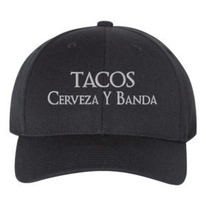 Tacos Cerveza y Banda Embroidery Snapback Hat Cap - Cuztom Threadz