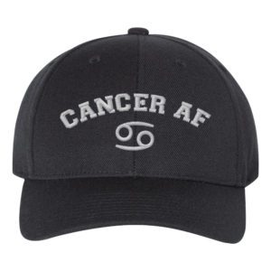 Cancer Af Astrology Signs Embroidery Snapback Hat Cap - Cuztom Threadz