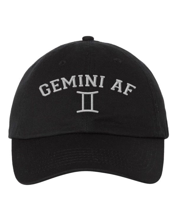 Gemini AF Astrology Signs Embroidery Dad Hat Cap - Cuztom Threadz