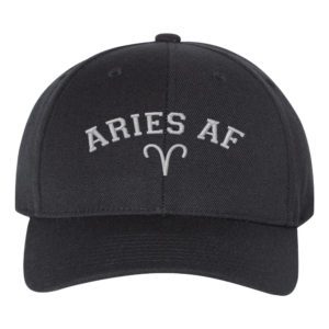 Aries AF Astrology Signs Embroidery Snapback Hat Cap - Cuztom Threadz