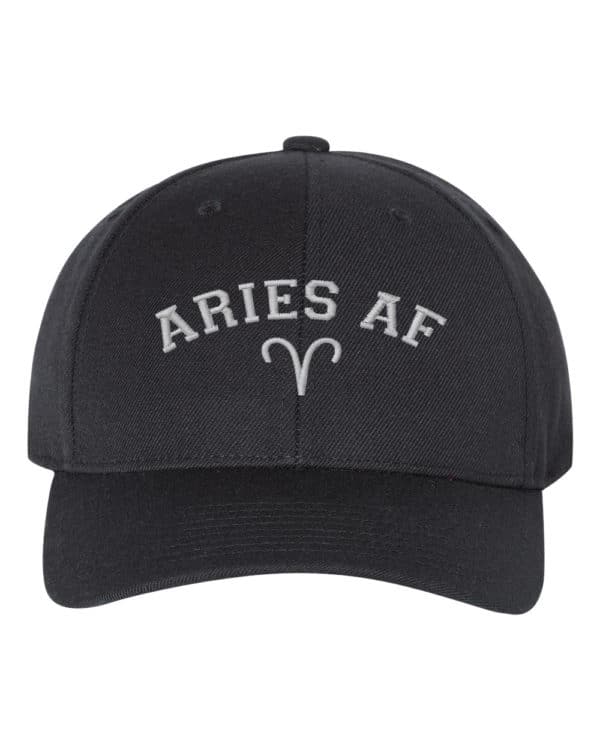 Aries AF Astrology Signs Embroidery Snapback Hat Cap - Cuztom Threadz