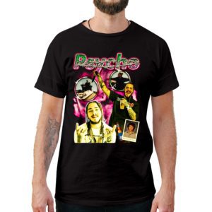 Psycho Post Malone Vintage Style T-Shirt - Cuztom Threadz