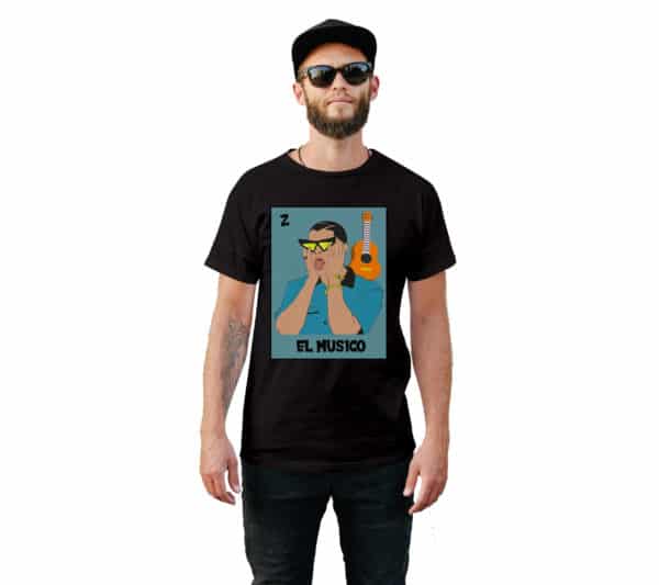 El Musico Loteria Card Style T-Shirt - Cuztom Threadz