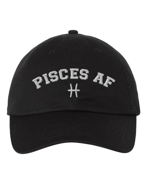 Pisces AF Astrology Signs Embroidery Dad Hat Cap - Cuztom Threadz