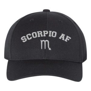Scorpio AF Astrology Signs Embroidery Snapback Hat Cap - Cuztom Threadz