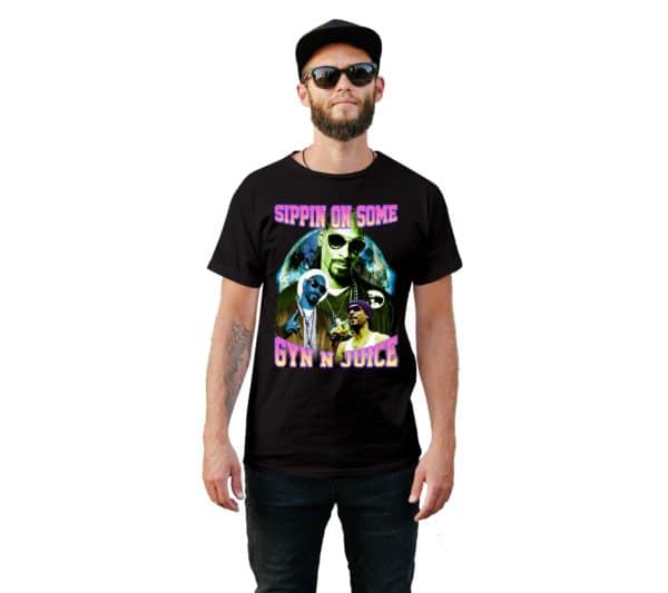 Sippin On Some Gin N Juice Vintage Style T-Shirt - Cuztom Threadz