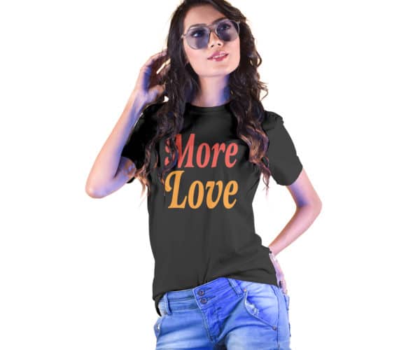 More Love Valentines Style T-Shirt - Cuztom Threadz