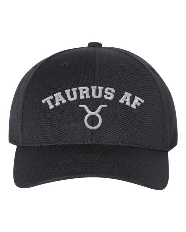 Taurus AF Astrology Signs Embroidery Snapback Hat Cap - Cuztom Threadz