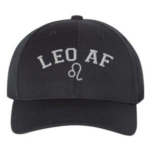 Leo AF Astrology Signs Embroidery Snapback Hat Cap - Cuztom Threadz