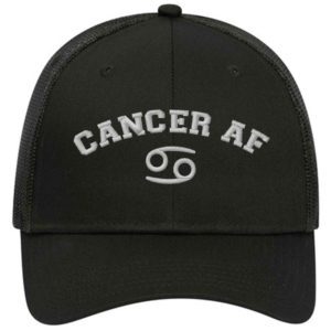 Cancer Af Astrology Signs Embroidery Trucker Hat Cap - Cuztom Threadz
