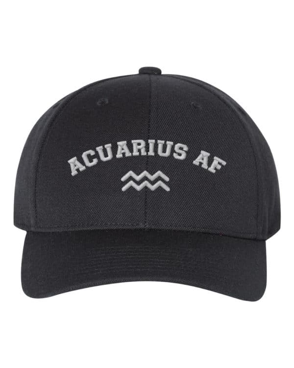 Acuarius AF Astrology Signs Embroidery Snapback Hat Cap - Cuztom Threadz