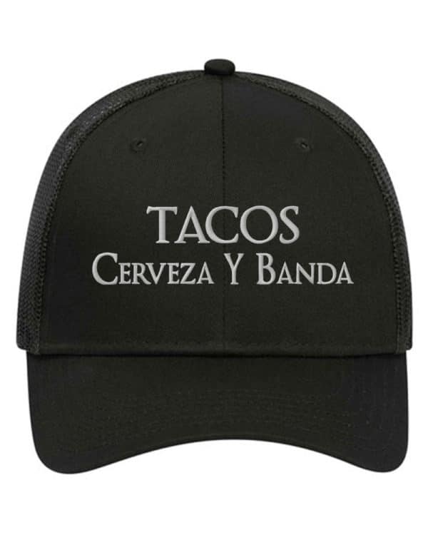 Tacos Cerveza y Banda Embroidery Trucker Hat Cap - Cuztom Threadz