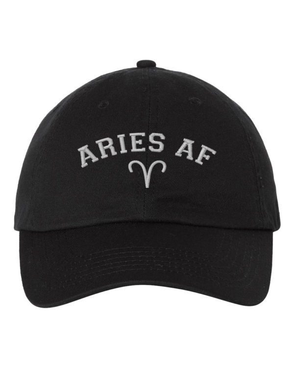 Aries AF Astrology Signs Embroidery Dad Hat Cap - Cuztom Threadz