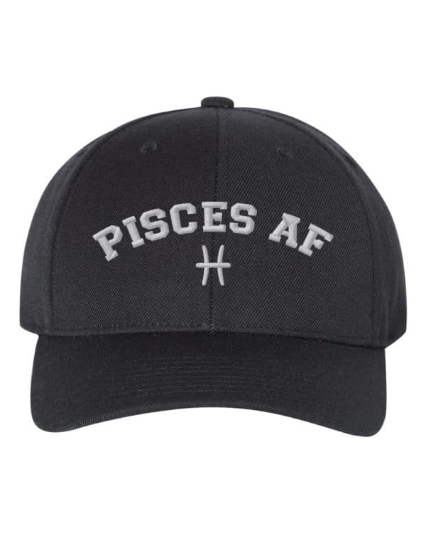 Pisces AF Astrology Signs Embroidery Snapback Hat Cap - Cuztom Threadz