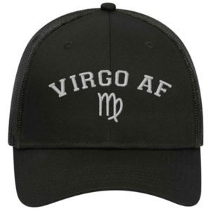 Virgo AF Astrology Signs Embroidery Trucker Hat Cap - Cuztom Threadz