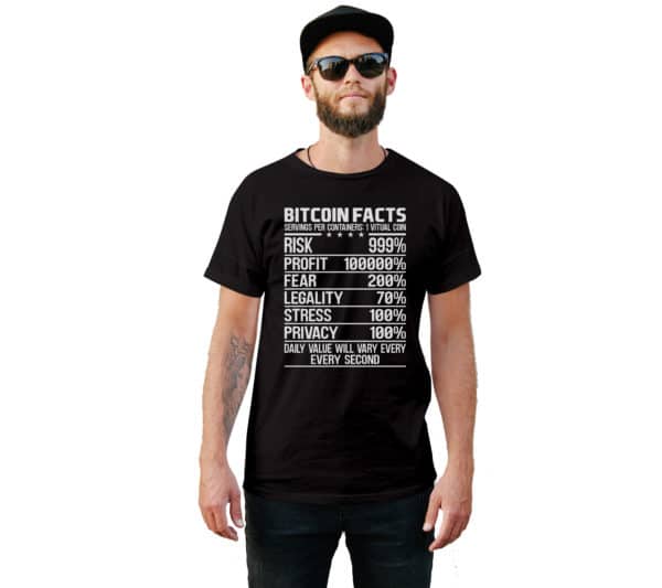 Bitcoin Facts Style T-Shirt - Cuztom Threadz