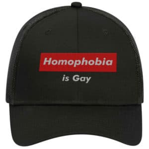 H*m*phobia Is G*y Funny Humour Trucker Hat Cap Embroidery - Cuztom Threadz