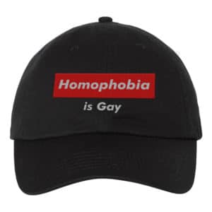 H*m*phobia Is G*y Funny Humour Dad Hat Cap Embroidery - Cuztom Threadz