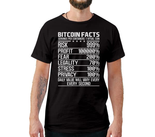 Bitcoin Facts Style T-Shirt - Cuztom Threadz