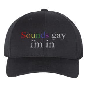 Sounds G*y I'm In Funny Humour Snapback Hat Cap Embroidery - Cuztom Threadz
