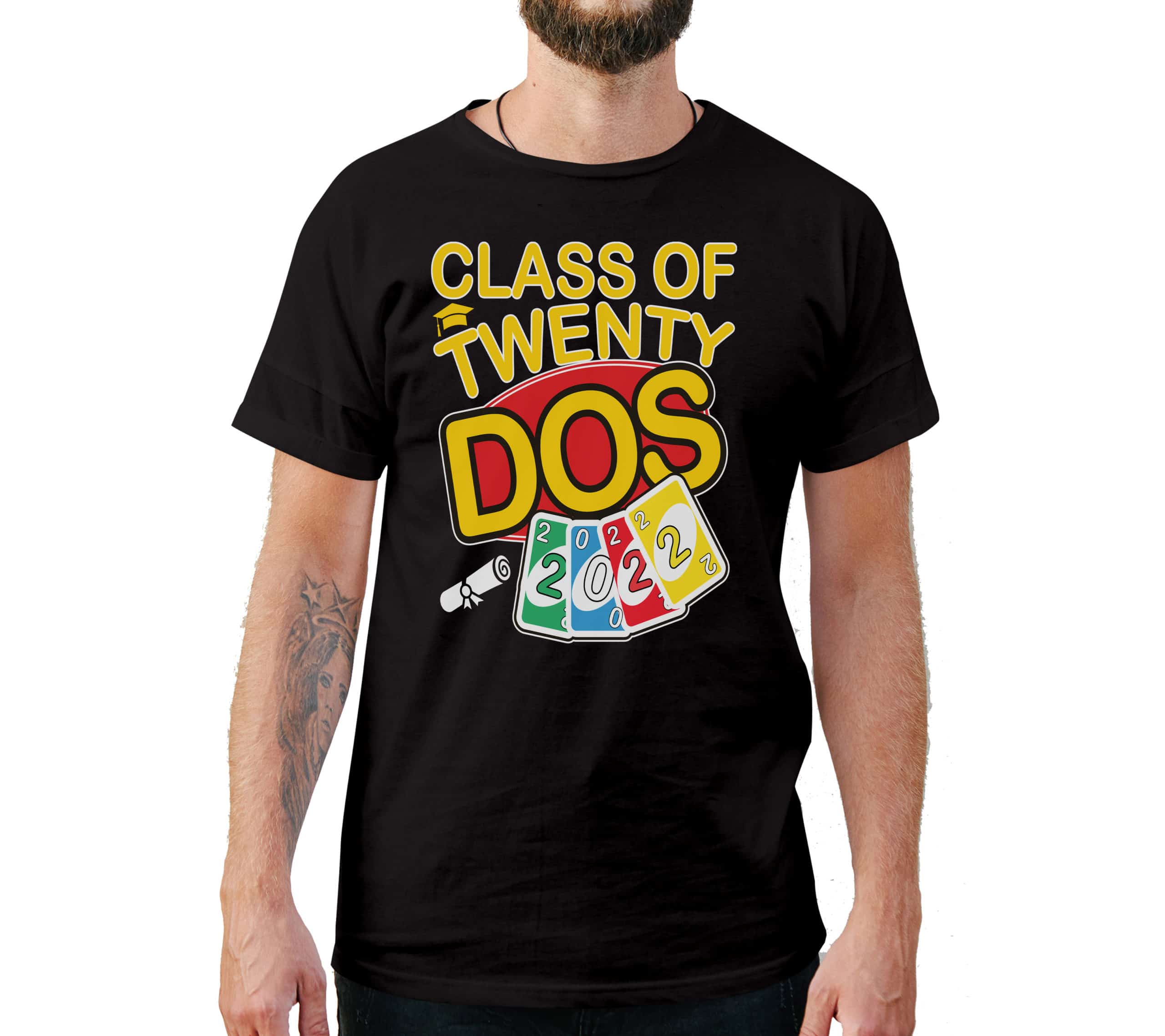 Class of Twenty Dos Uno Theme Graduation T-Shirt Black X-Large