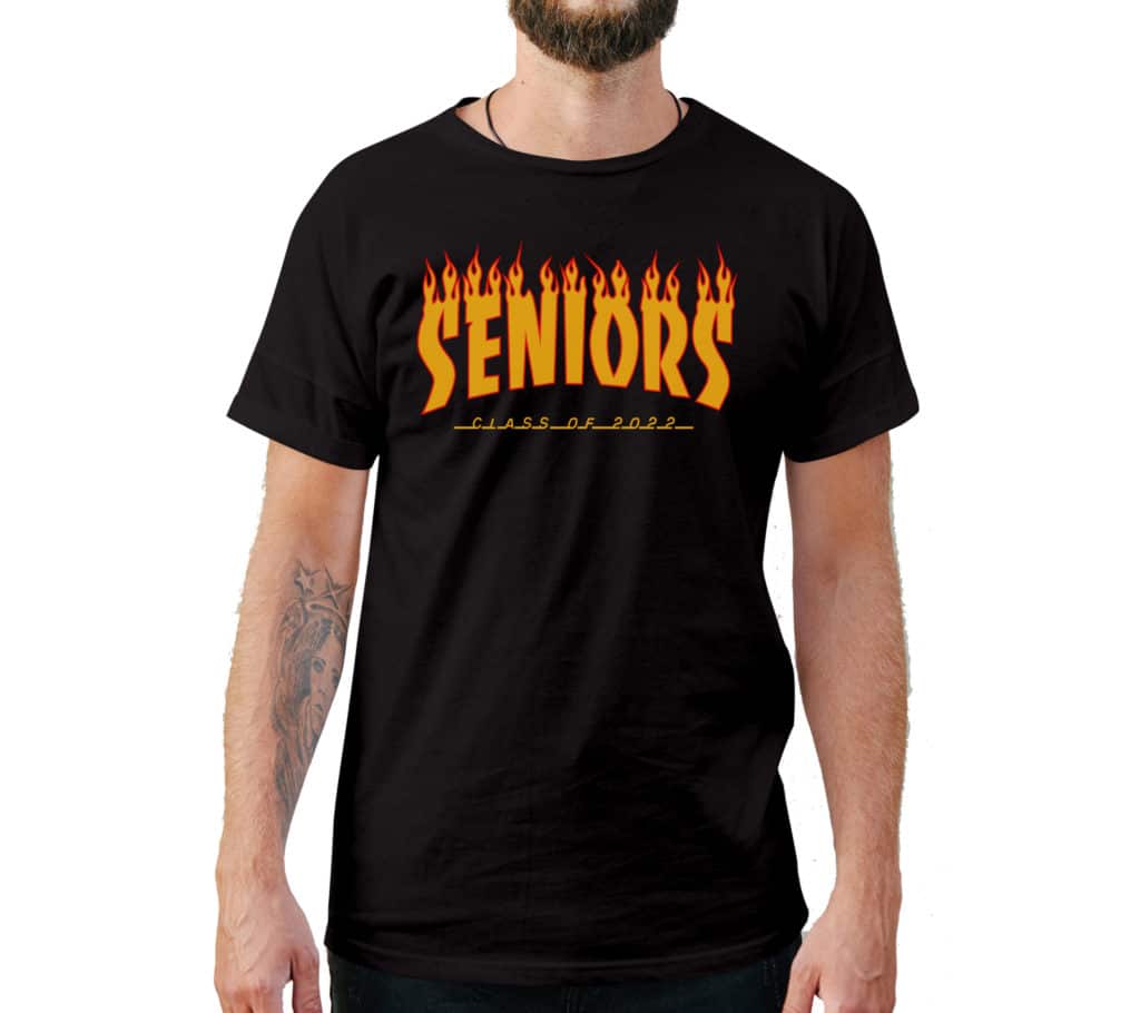 Senior Trasher Style Graduation Shirt - Cuztom Threadz