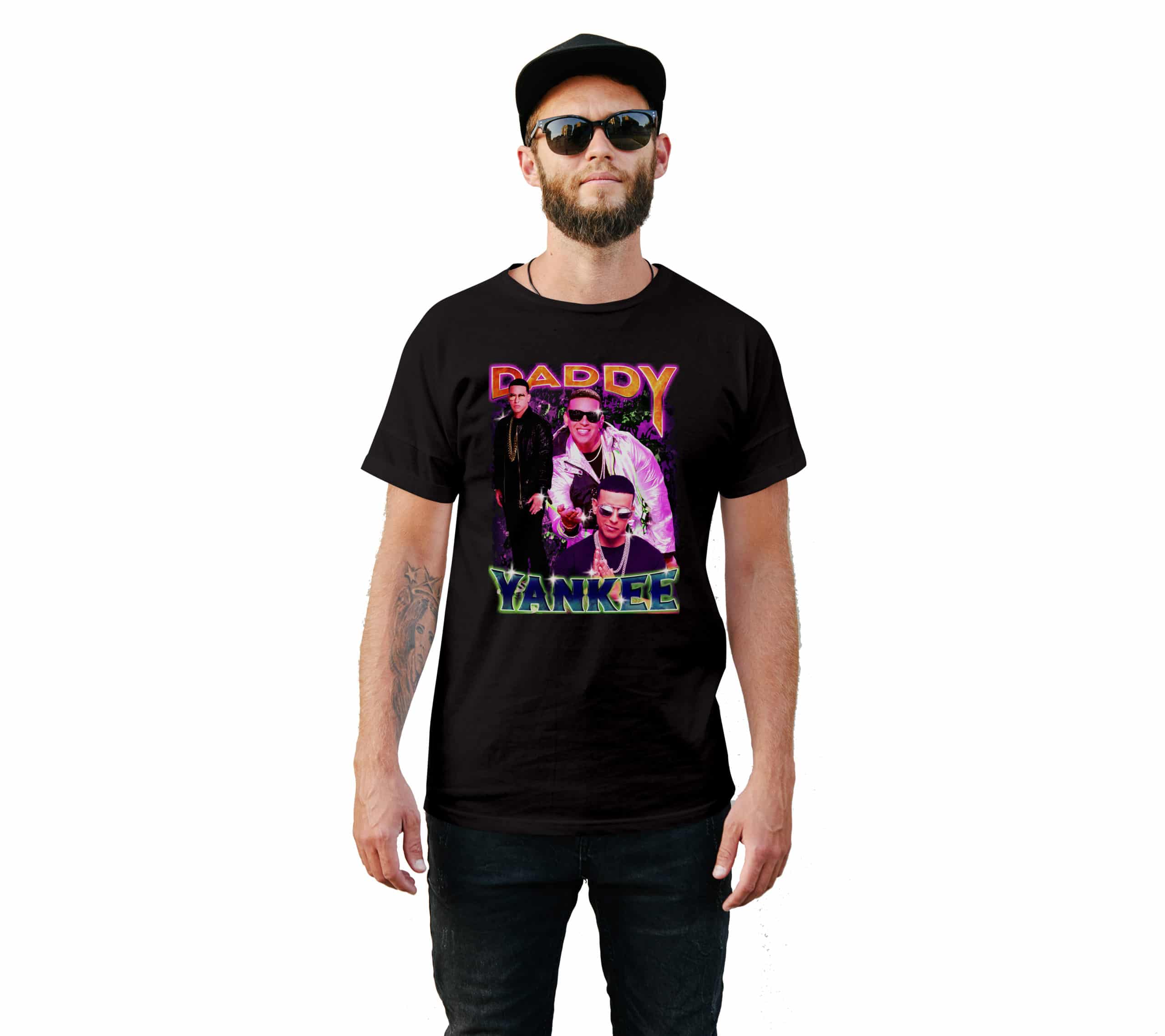 Cuztom Threadz Daddy Yankee Vintage T-Shirt Black XX-Large