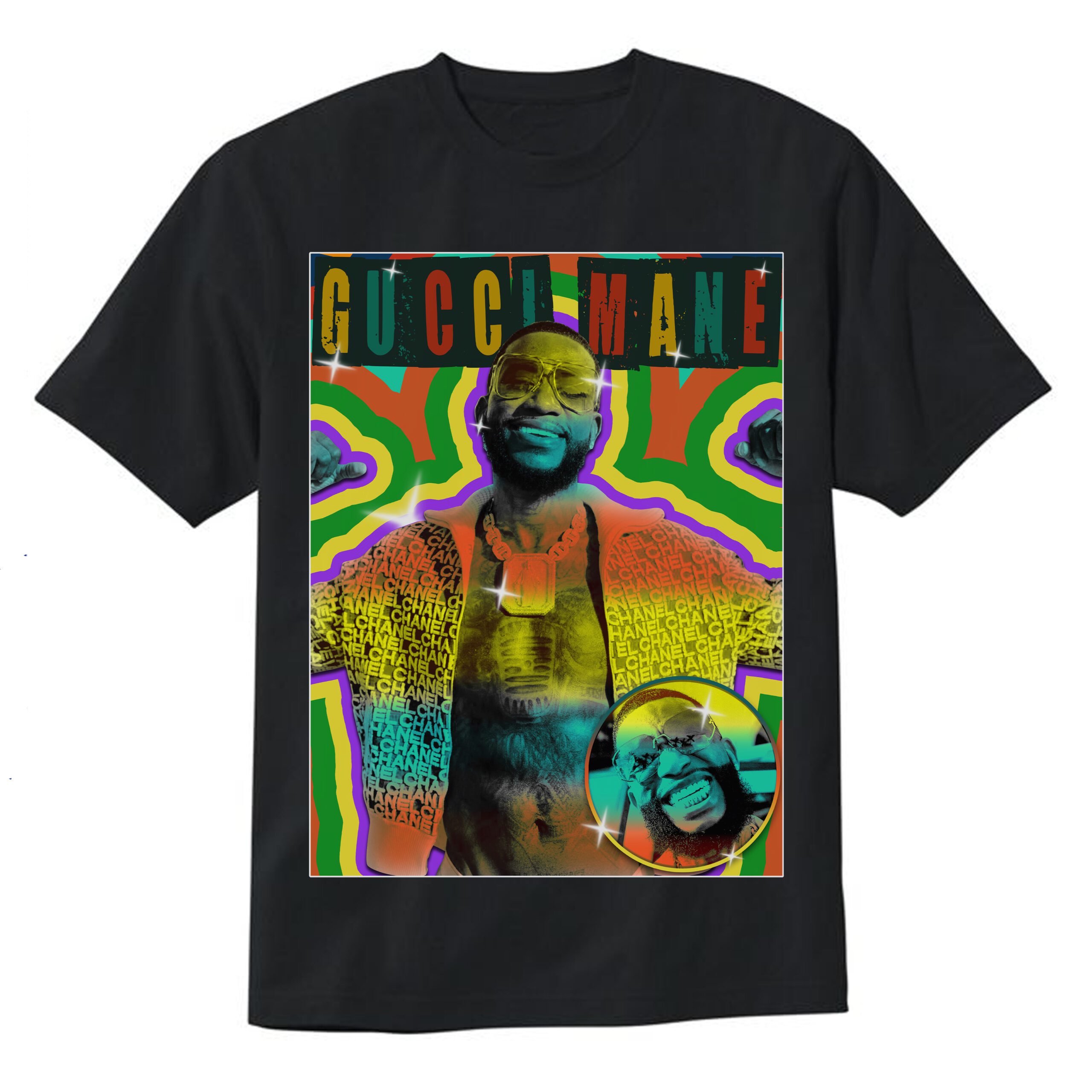 Cuztom Threadz Gucci Mane T-Shirt Black Medium