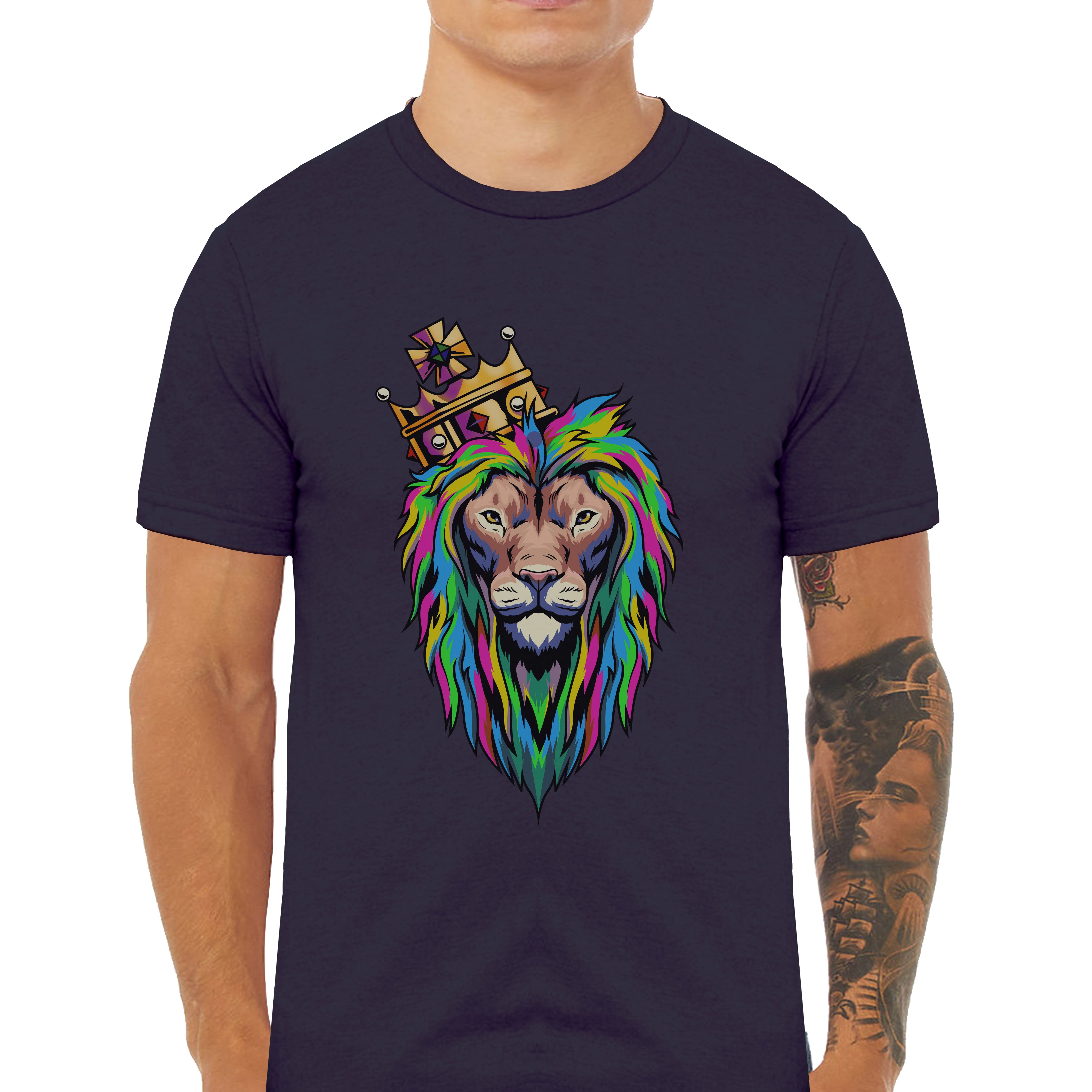 King Lion Classic Graphic T-Shirt - Cuztom Threadz
