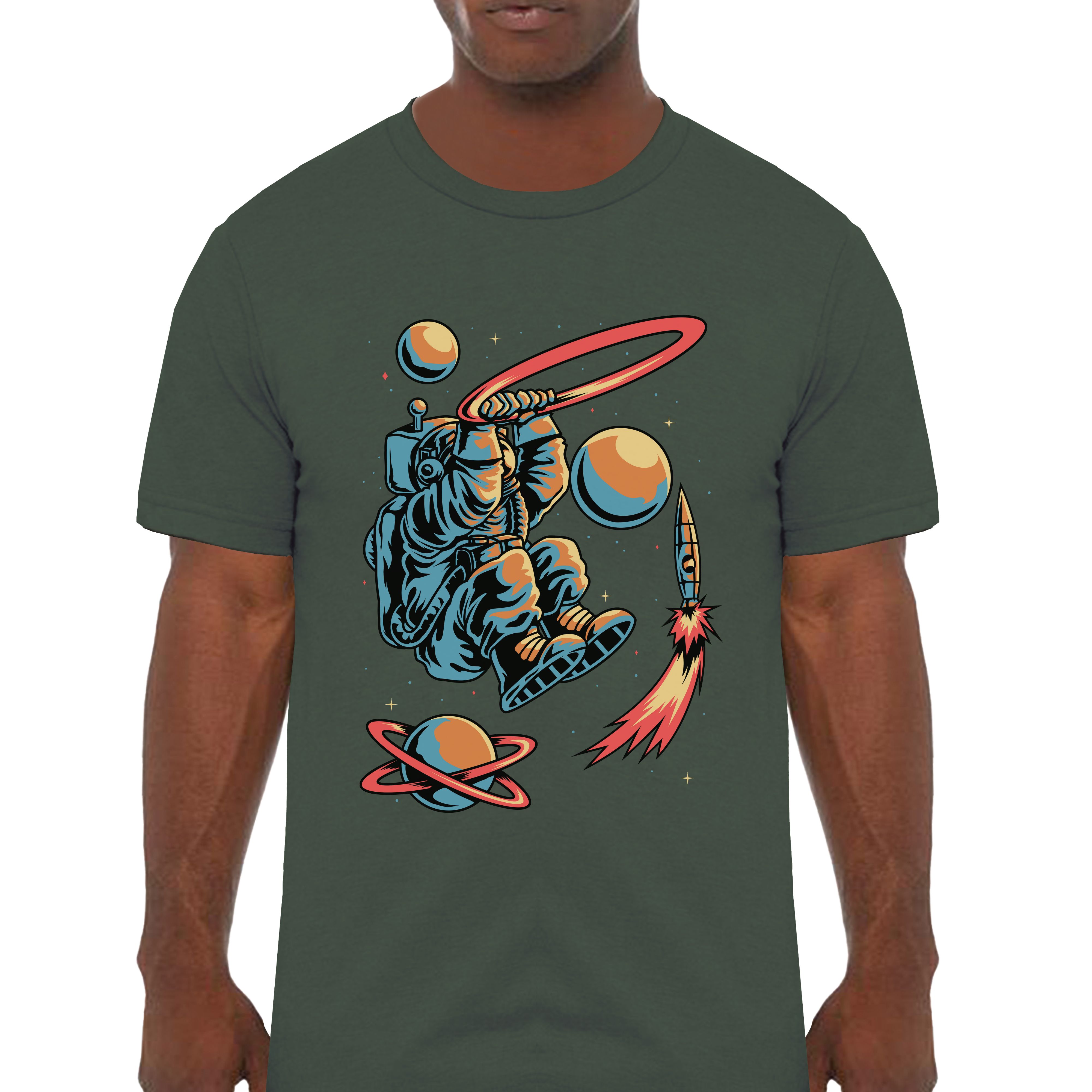 Dunk Slam Worlds Astronaut Classic Graphic T-Shirt - Cuztom Threadz