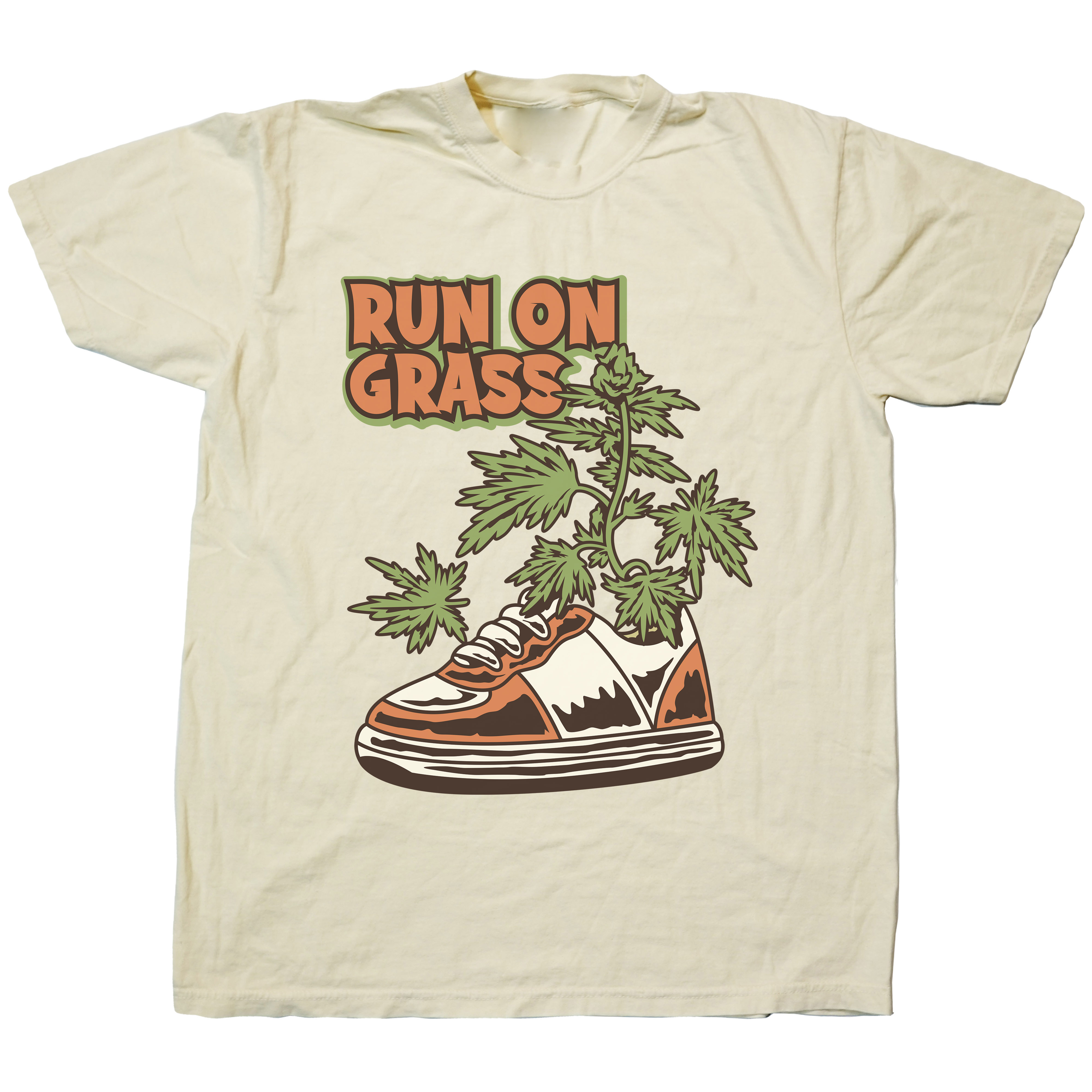 Run on Grass Classic Graphic T-Shirts - Cuztom Threadz