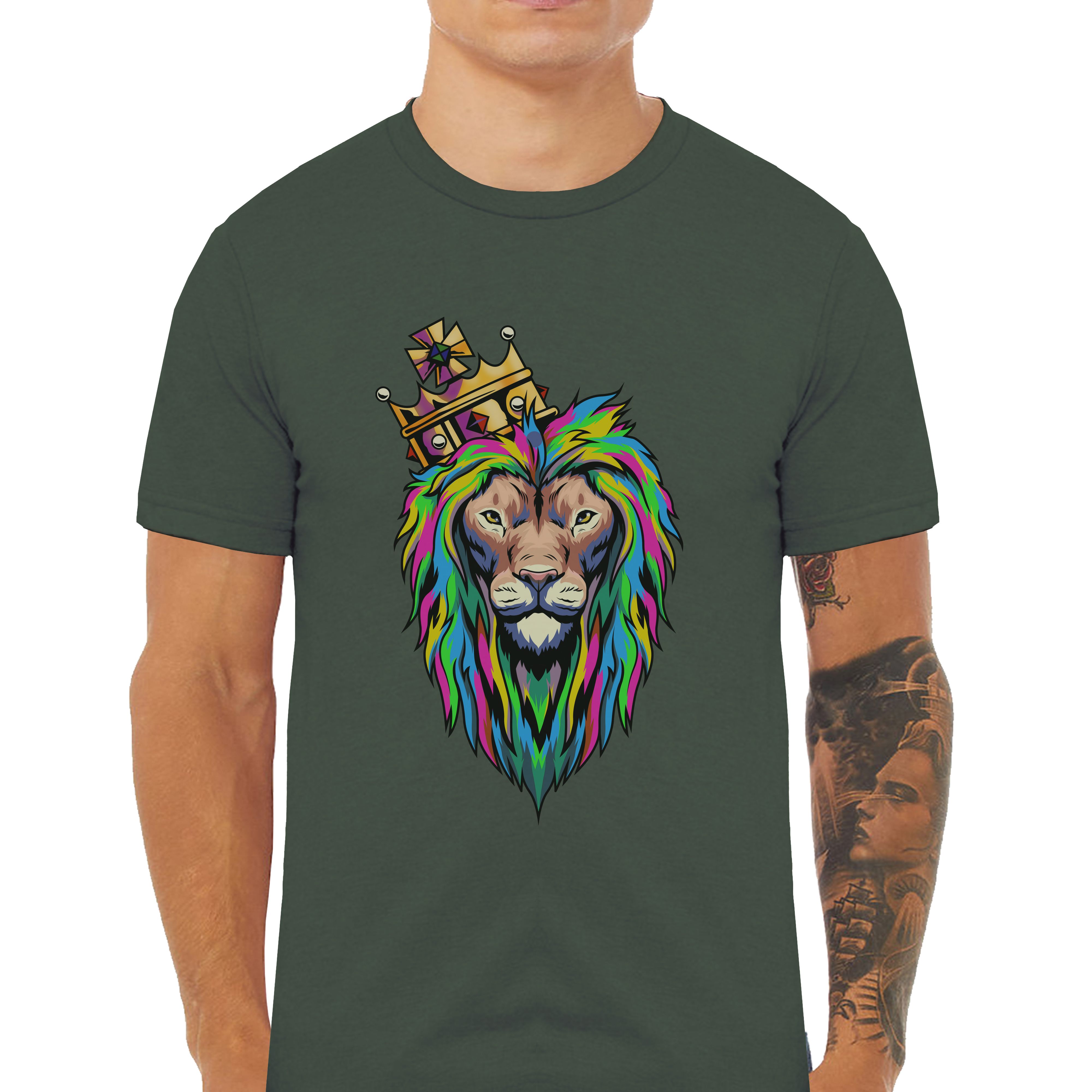 King Lion Classic Graphic T-Shirt - Cuztom Threadz