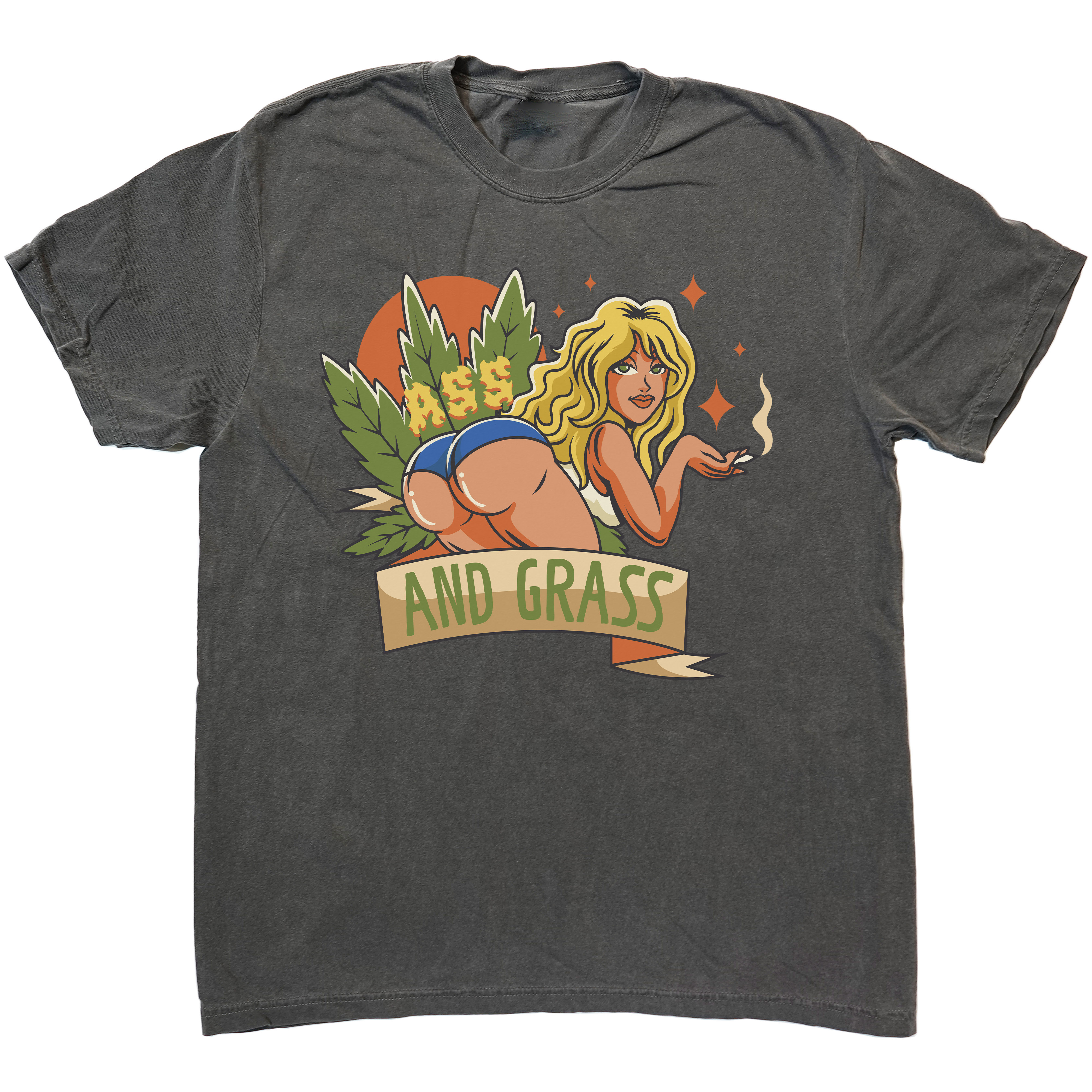 Ass and Grass Classic Graphic T-Shirts - Cuztom Threadz